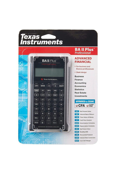 TEXAS-INSTRUMENTS آلة حاسبة مالية احترافية من تكساس إنسترومنتس طراز BA II Plus