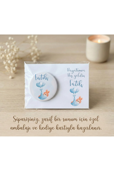Bee Craft Co Hoşgeldin Bebeğim Kalpli Ayıcık Temalı Açacak Magnet 20’li Paket...