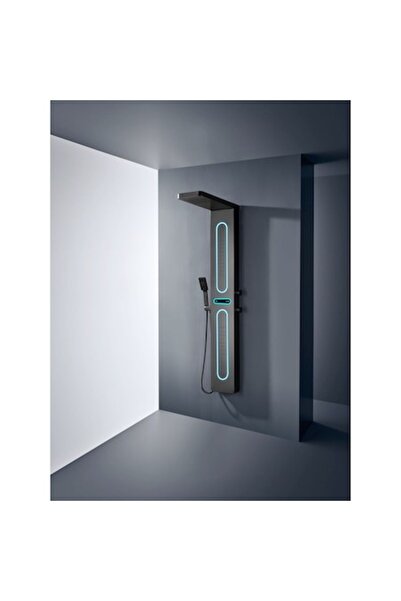 Radinavico Panou de duș cu efect de ploaie și jeturi de masaj, afișaj și LED,...