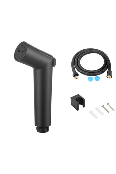 Radinavico Radinavico complete hygienic shower set, flexible hose, hand shower with bidet function, black