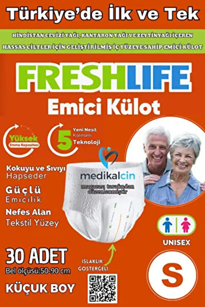 ERUSLU freshlife emici külot small 4x30 120 adet