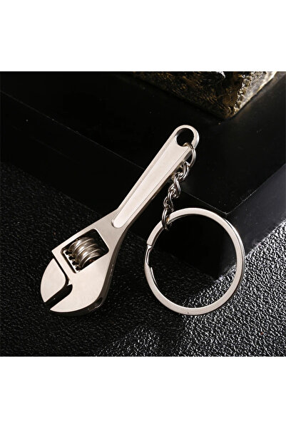 Choice Sliver Cool Metal Wrench Keychain for Men | Practical Spanner Tool Key...