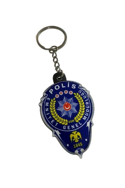 NETAVANTAJ Emniyet Genel Müdürlüğü Polis Renkli Pleksi Anahtarlık
