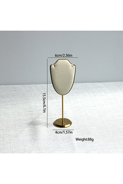 Choice Beige L Mini Necklace Display Stand Jewellry Display Rack Exhibition Shelf Pendant Storage Props Jew