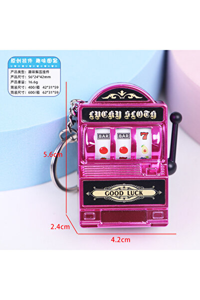 Choice 5.6 x 4.2 x 2.4cm Rose Red Creative Mini Fruit Slot Machine Casino Luc...