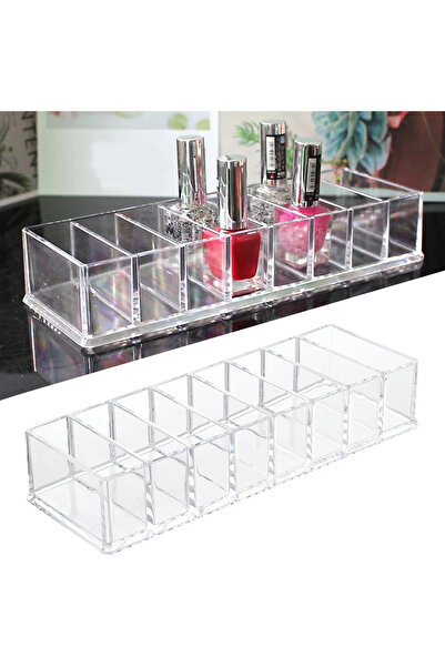 Choice 8-Slot Nail Polish Holder Transparent Acrylic Grid Box Makeup Display Stand for Cosmetics Storage...