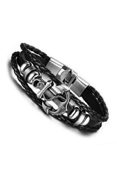 Choice KR1056-1 man bracelet Vintage Multi Layered handBraided Leather Bracel...