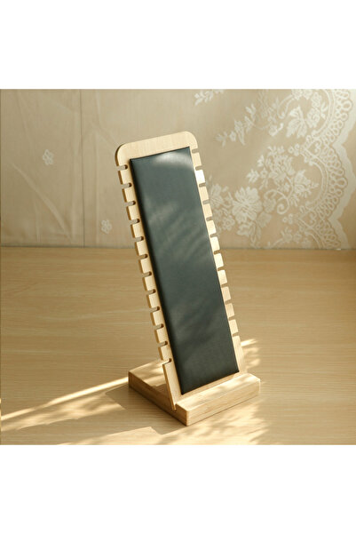 Choice حامل عرض قلائد من الخشب الأسود، سعة كبيرة لتخزين القلائد والأساور والخ...