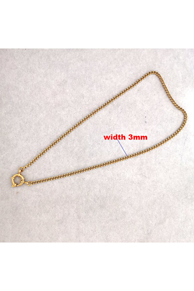 Choice necklace 50cm 3mm Gold Anchor Clasp Necklace Women Men Choker Stainles...