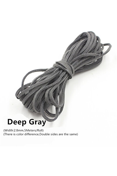 Choice خيط تطريز من الألياف الدقيقة، رمادي داكن، 3 مم، 5 أمتار، خيط تطريز مسط...