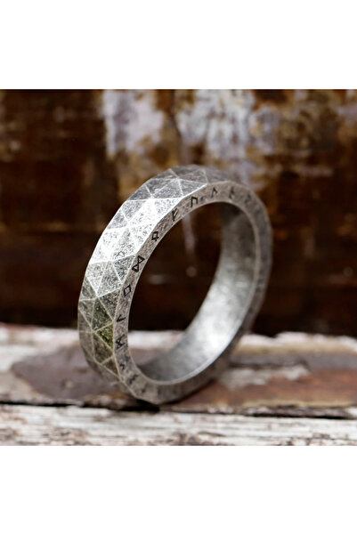 Choice خاتم جديد من الفولاذ المقاوم للصدأ بتصميم فايكنغ رونية، 12 قطعة، مناسب...