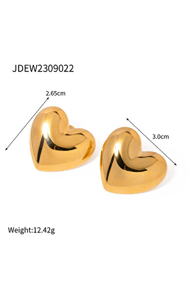 Choice JDEW2309022 أقراط Uworld عتيقة من الفولاذ المقاوم للصدأ على شكل قلب، م...