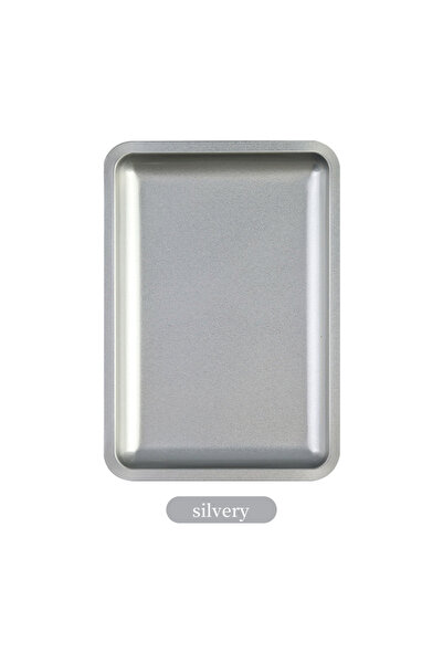 Choice Silvery Candy Color Stainless Steel Cosmetic Storage Tray Nail Art Display Plate Salon Equipment Nai