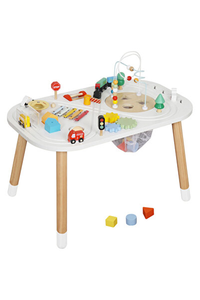 Jokomisiada Set masuta multifunctionala, realizata din lemn, cu xilofon, pist...