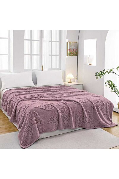 trendyhome Cocolino Fluffy Blanket – Butterfly Pattern, Lilac, N15258