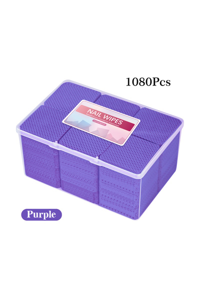 Choice 1080 Purple 1080pcs Nail Polish Remover Wipes Nail Cleaning Pads Napkin Colorful Cotton Wipes Paper