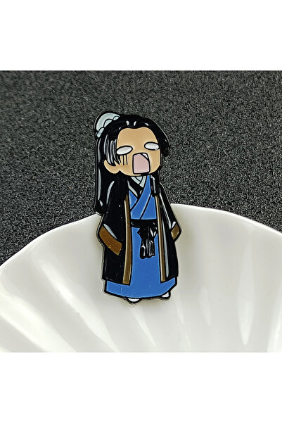 Miniso دبوس ماوماو مطلي بالروديوم المقلد، دبوس مينا لشخصية أنمي ذات تعبير لطي...