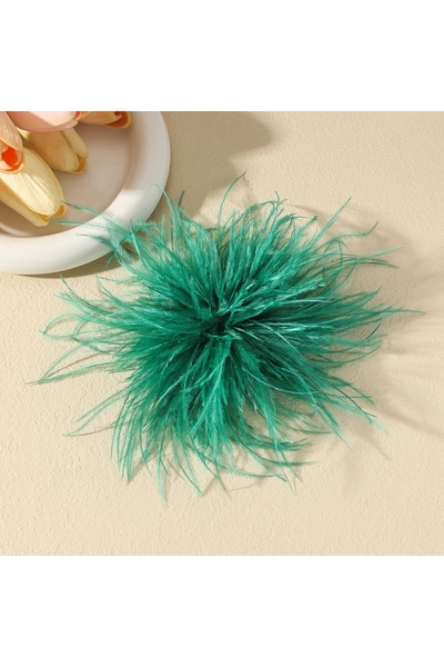 Choice بروش كبير متعدد الألوان من الريش، بتصميم فرنسي أنيق، طوله 15 سم، مناسب للنساء، مصنوع يدويًا، بتصميم عتيق وعصري.