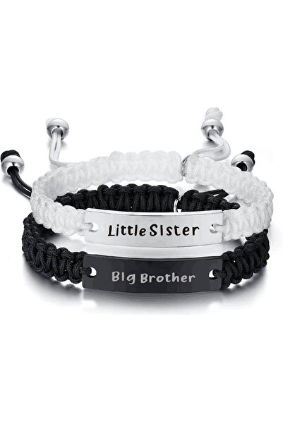 Choice طقم أساور للأخ والأخت، قطعتان، مصنوع يدويًا من حبل مضفر باللونين الأسو...