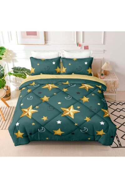 Noon East طقم غطاء لحاف من 4 قطع | مصنوع من ألياف دقيقة ناعمة | ألوان متعددة