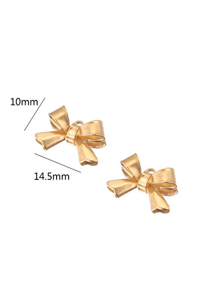 Choice مجموعة من 20 قطعة من فواصل الزينة المطلية بالذهب على شكل فيونكة، مصنوع...