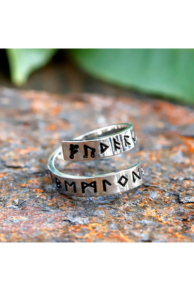 Choice 11 steel 2024 New 316L Stainless Steel Viking Rotating chain rune Ring...