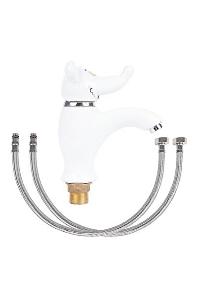 OEM Baterie lavoar pentru copii, design șoarece alb, ceramică, Radina