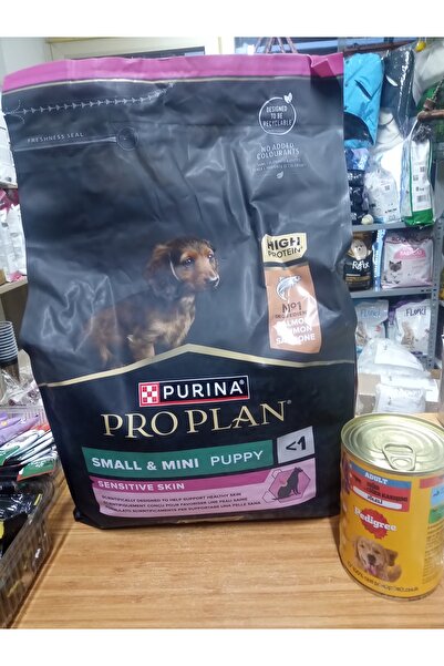 Pro Plan HASSAS DERİYE SAHİP KÜÇÜK VE MİNİ IRK YAVRU KÖPEK MAMA SOMONLU 3 KG+...