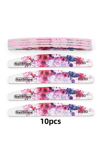 Choice ١٠ قطع من مبرد أظافر مطبوع عليه زهور، بدرجات خشونة ٨٠/١٠٠/١٥٠/١٨٠/٢٤٠/...