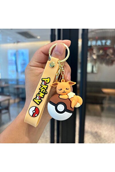 Choice مجموعة سلاسل مفاتيح بوكيمون (كرة بوكيمون) KC4606، 6 سم، تتضمن سلاسل مفاتيح لشخصيات بيكاتشو وإيفي وتشارماندر، مجموعة أنمي.