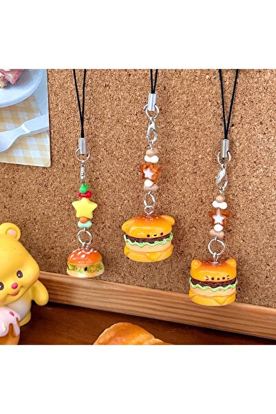 Choice plastics 3 Styles One Each 3 Pcs Burger Pendant Cartoon 3D Pendant for...