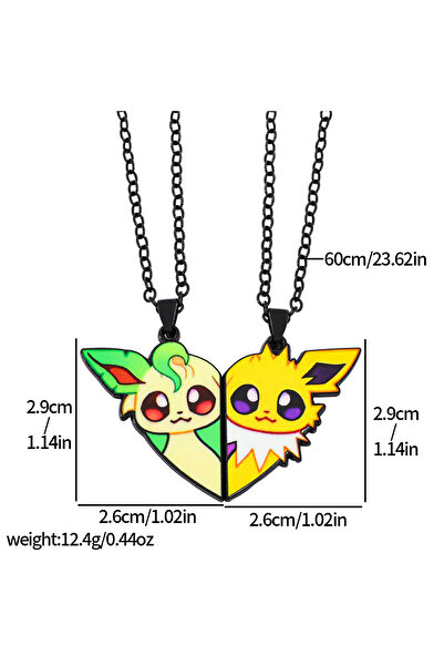 Miniso قلادة بوكيمون قطعتين، تضم شخصيات بوكيمون: إيفي، أمبريون، إسبون، سيلفيون، جولتيون، وفلاريون. قلادة لطيفة مستوحاة من ألعاب الأنمي.