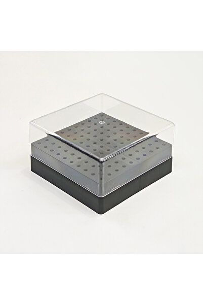 choice2 صندوق تخزين أسود لأدوات حفر الأظافر، يحتوي على 100 فتحة، حامل لرؤوس ا...