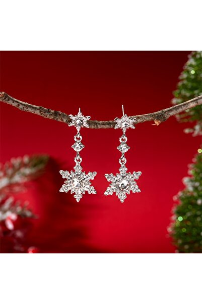 Choice ER25Y0314-2 أقراط أنيقة فاخرة للاحتفال برأس السنة الجديدة، مرصعة بالزر...