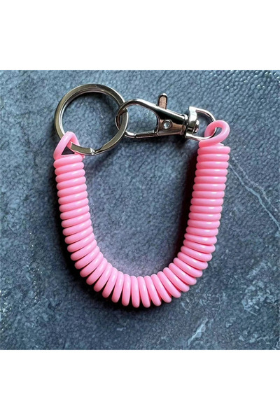 Choice D Spiral Retractable Spring Coil Keychain Theftproof Anti Lost Stretch...