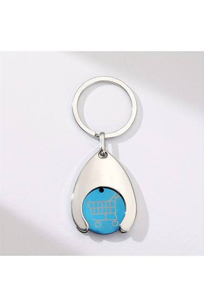 Choice 7 1pc, trolley shopping cart, US dollar, euro, Angel glossy car keycha...