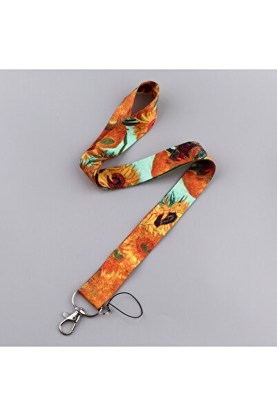 Choice 5 Van Gogh Starry Sky Lanyard Oil Paintings Neck Strap Lanyards Keycha...