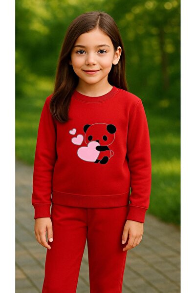 playwear Φούτερ ομάδας PANDA HEART V1 με στάμπα για κορίτσια και αγόρια, με λ...