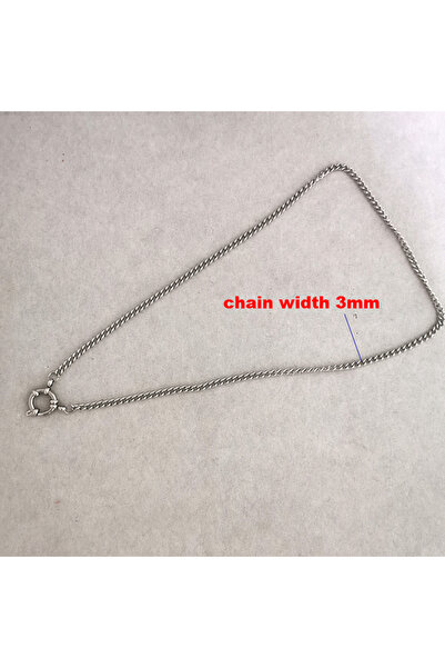 Choice necklace 45cm 3mm Silver Anchor Clasp Necklace Women Men Choker Stainl...