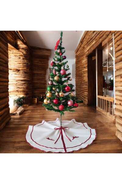 MODA NUR Husa pentru copac de Craciun .Pluș alb.90 Cm. VĂ RUGĂM SA PRISEȚI DIMENSIUNILE PENTRU A COMANDA