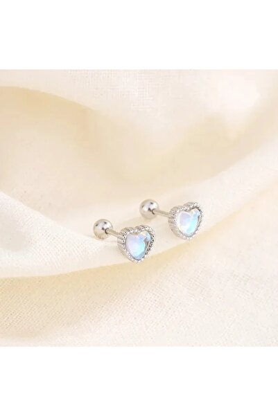 Choice زوج واحد من أقراط التراغوس الحلزونية الفضية الكورية للنساء، مقاس 114-6...