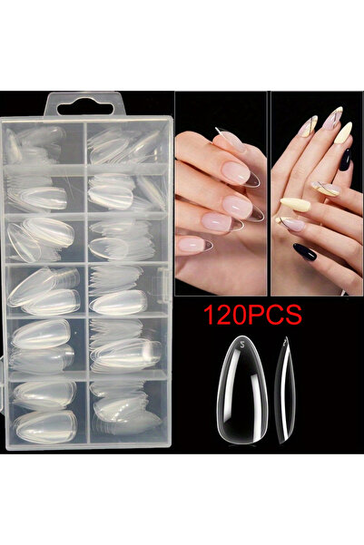 Choice 120/240 قطعة من ملصقات الأظافر الجل الطويلة والناعمة الشفافة، تغطي الأ...