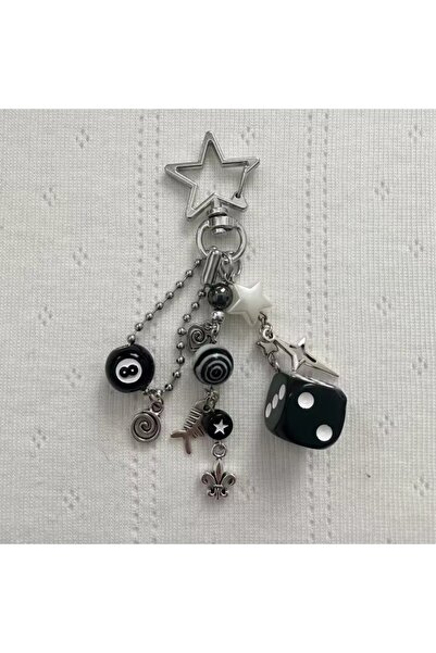 Choice black Handmade Black 8 Billiard Keychain Mini Ball Keychain Resin Pend...