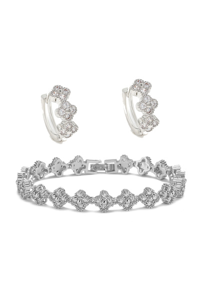 Choice طقم سوار وأقراط من الزركون الملون والمتنوع الألوان، قطعتان، من زاكول، ...