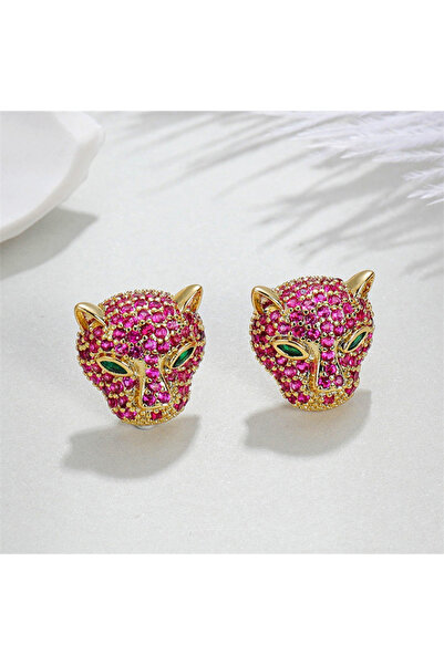 Choice 03 Domineering Leopard Head Stud Earrings For Women Men Gold Silver Co...