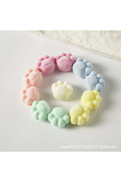 choice2 10pcs maozhua mix Z10 10pcs Polychrome Cat Paw Flocking Bear Spacer B...
