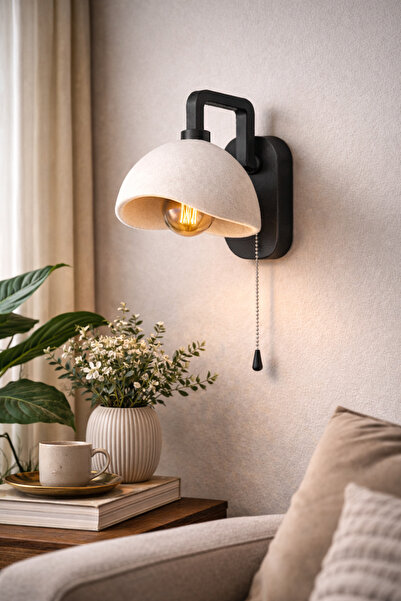 Limon 3D Desing شمعدان حائط بتصميم خرساني عصري |   مع مفتاح سلسلة |   غرفة النوم وغرفة المعيشة |   هدية لمبة إضاءة