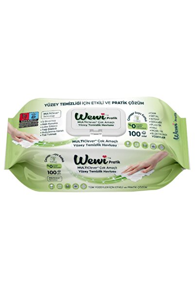 Wewi Surface Cleaning Wipes with Chlorine 100 Pcs