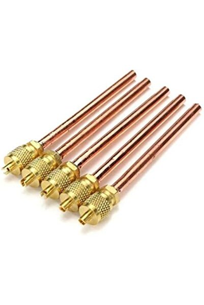 Con 5 Pcs. 1/4" OD Copper Charging Valve -HVAC Tubing, Pancake Coiled, Soft pipe