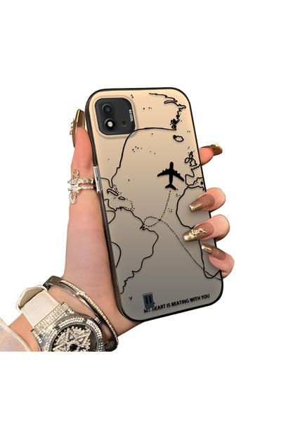 ucuc حافظة مضادة للسقوط من السيليكون المتوافقة مع Realme C20/C20A، بأنماط الط...